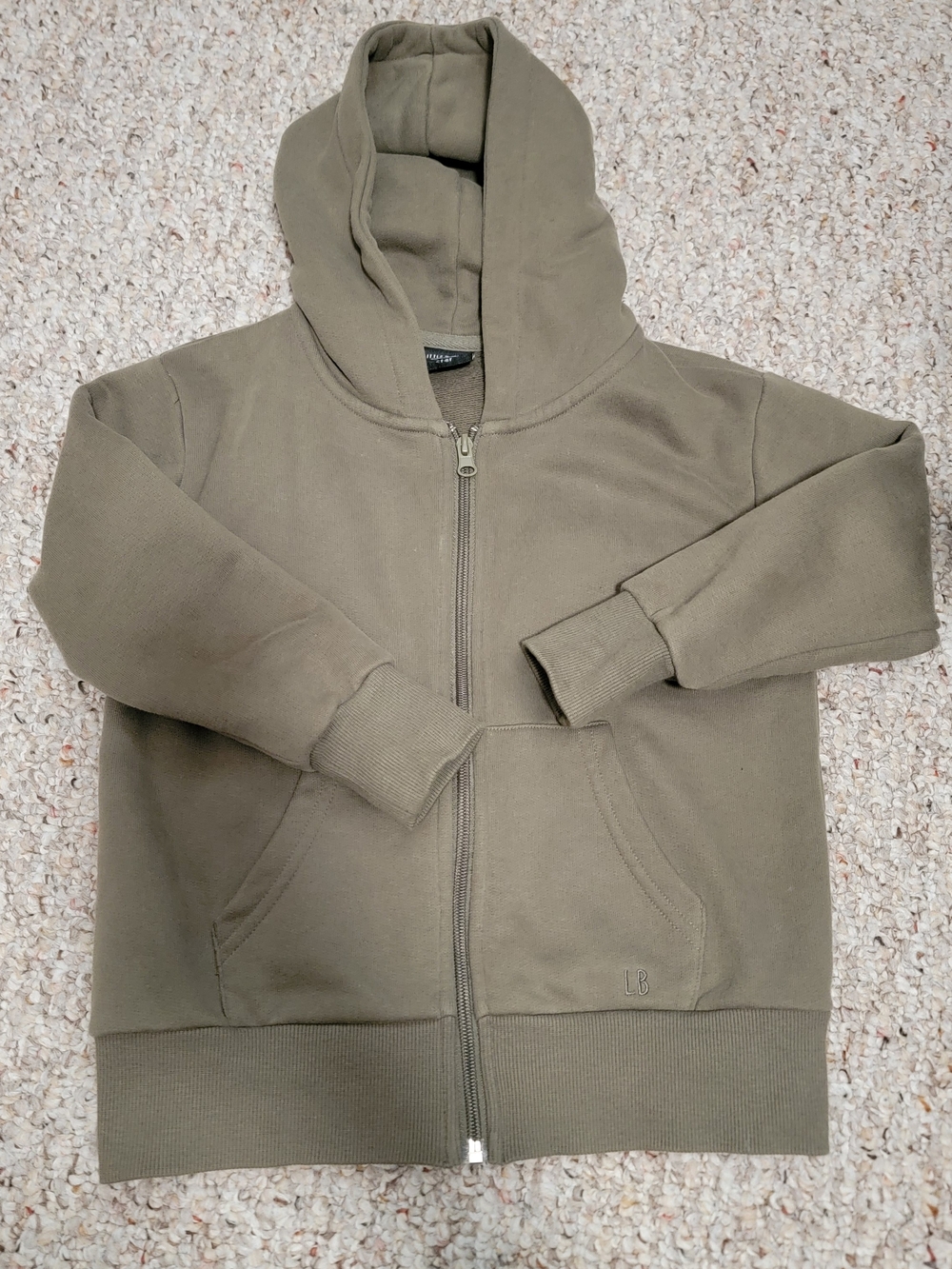 Little Bipsy 5T-6T Olive Zip-Up Hoodie